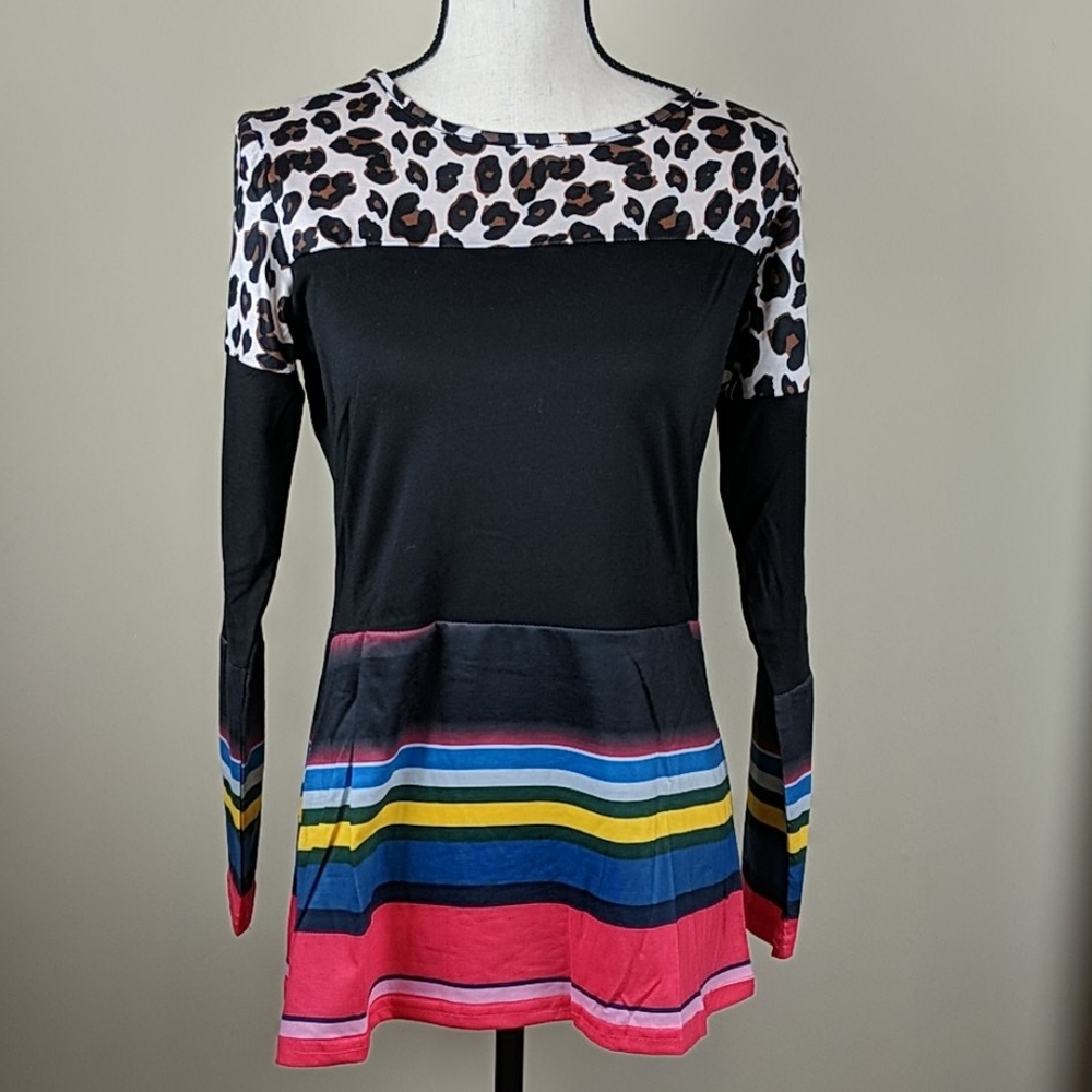 BOGO NWOT mixed media top
